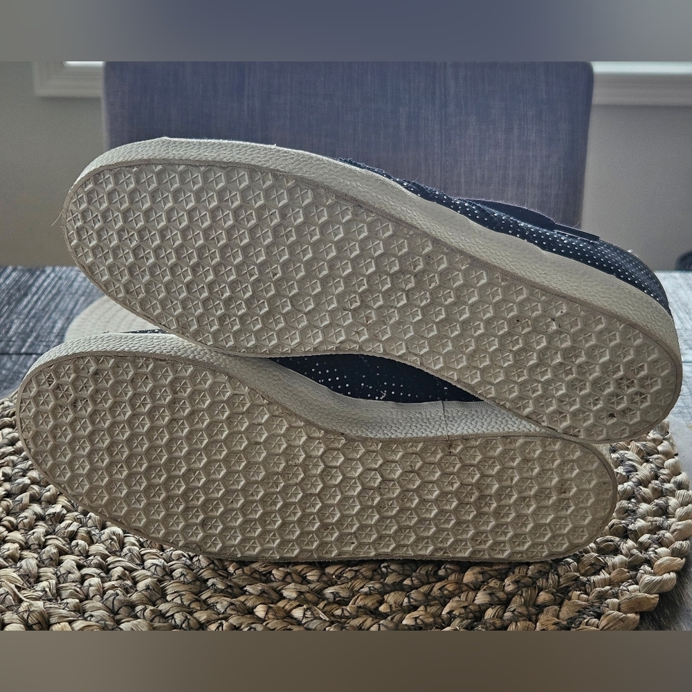 Adidas Gazelle Black and White Polka Dot Sneakers - Picture 6 of 7